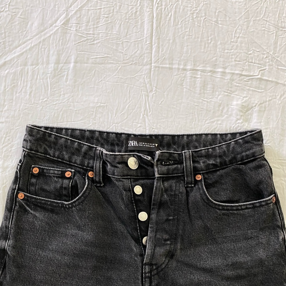 Zara straight leg crop jean